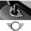 FDAIUN Olio alimentare porta sollevamento interruttore pulsante pannello cornice decorativa copertura trim adesivo per Mini Cooper F54 F55 F56 F57 F60 R55 R56 R57 R58 R59 accessori 1 pezzo (argento)