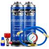 Ralertreik Ralerfresh RC 5 in 1 - Ricarica aria condizionata auto R134a - Gas refrigerante, Sigilla le perdite, Lubrificante, Elimina l'umidità e Protegge (2 bombole + Manometro Tubo + Connettore)