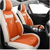 PAKJEL Coprisedili per auto per BMW X3 F25 2011-2018,Coprisedile in Pelle Set Completo Auto Macchina,Comodi Coprisedili per Auto.,K-orange
