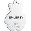 Bling Jewelry Allarme medico epilessia ID Bracciale perline orsacchiotto Tag fascino per adolescente in acciaio inox personalizzato inciso