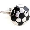 Mrcuff palla da calcio coppia gemelli in una scatola regalo e panno