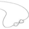 Aka Gioielli® - Collana Infinito Donna in Argento Sterling 925 Rodiato, Regalo Collana con Ciondolo Infinito Argento 925 Donna
