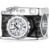 ShiYu Ciondolo in argento Sterling 925 per braccialetti Pandora, Perla Fascino Fotocamera, gioielli regalo per le donne