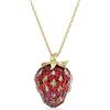 Swarovski Pendente Idyllia, Taglio misto, Fragola, Rosso, Placcato color oro