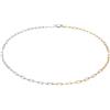 Elli Collana da donna in argento 925, placcata in oro 24 K, regalo per donne, ragazza, mamma, fidanzata, catena a maglie bicolore, lunghezza 40 cm, 40, Argento sterling Oro, Nessuna pietra preziosa