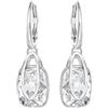 Swarovski Orecchini pendenti da donna, placcati al rodio, colore bianco, 5528487