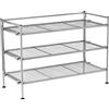 Seville Classics Scarpiera a Ripiani Mesh Utility - Cromato Confezione Singola Satin Pewter