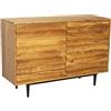 DRW Consolle, Legno e Metallo, Naturale, 80x40x120 cm