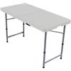 Home Vida Tavolo pieghevole 4 piedi Resistente Extra Resistente Campeggio Buffet Matrimonio Mercato Giardino Festa Auto Stallo Picnic Cavalletto Interno Esterno