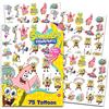 Nick Spongebob Squarepants Temporary Tattoos for Kids and Adults - 75 Spongebob Tattoos For Party Favors Goodie Bags and More (Spongebob Party Supplies Bundle)