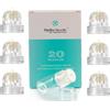 MEVERLA Hydra H20 - Derma Stamp da 0,25 mm, strumento di ringiovanimento facciale a casa, con 6 testine in titanio dorato e applicatore per siero, migliora la consistenza delicata della pelle per la cura di