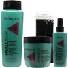 FEI FAN SET HYALUKER Ad Azione Idratante e Rinforzante. Con Acido Ialuronico e Cheratina Vegetale: Shampoo 400ml + Maschera 400ml + Siero Termoprotettore 125ml + Fascia Per Capelli