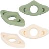 Goktvai 4pz Silicone Porta Pagine per Pollice, Verde e Bianco Traspirante Supporto per Pagine di Libri con Foro da 1,95cm Segnalibro Pollice Accessori for Studenti Insegnanti Amanti della Lettura