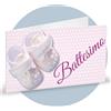 Ingrosso e Risparmio 40 Bigliettini bomboniere battesimo bimba femminuccia personalizzati per confetti segnaposto sacchettini bambino fai da te cartoncino scarpette neonata