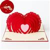 DEESOSPRO® carta della festa della mamma,Biglietto d'auguri per mamma, biglietto d'auguri pop-up 3D con bella carta tagliata, regalo per il compleanno della mamma, busta inclusa (cuore)
