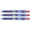 PILOT Set di 3 penne a sfera in gel B2P, punta media, colore: Rosso