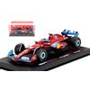Burago FERRARI F1 SF-24 TEAM SCUDERIA FERRARI N 16 3rd MIAMI GP 2024 CHARLES LECLERC - WITH PILOT AND SHOWCASE RED BLACK LIGHT BLUE