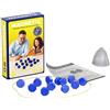 Generisch Gioco di scacchi magnetico portatile con magnete per viaggi e campeggio. Con 20-40 pietre magnetiche come regalo per bambini dai 9 ai 14 anni. Include puzzle Checkers gioco in forme geometriche.