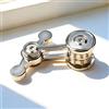 AYUNJIE Doppio Pendolo Fidget Mano Spinner Caos Pendolo Punta delle Dita Giroscopio Stress Ansia ADHD Sollievo Fidgets Giocattolo Regali per Marito Fidanzato (Argento)