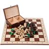 SQUARE GAME SQUARE - Professionale Scacchi in legno Set n. 6 MOGANO BL + 2 x Extra Donna - Scacchiera in legno + I pezzi degli scacchi Staunton 6