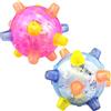 Vistnale Giocattolo Leggero e Luminoso, Palline rimbalzanti con Luce e Musica, 2 Palline rimbalzanti in plastica, Palla Vibrante Staccabile per Bambini, Giocattolo a Batteria per, Colore Casuale
