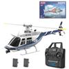 Generic RC 2.4G scala 1/33 BELL 206 elicottero monorotore No-Aileron Aircraft GPS Brushless Motor Battery RTF Smart Drone modello regalo per adolescenti dai 16 anni in su e adulti (versione RF)