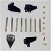 SSC TYRES SSC Slot Cars Ricambi 4 Easyfit Vintage G23 gambo lungo lame guida auto con trecce e 8 occhielli compatibili per modelli Scalextric Slot Cars, giocattolo fai da te parti accessori con occhiello