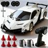 Nastopee Macchina Telecomandata Lamborghini, 1:18 4WD RC Drift Car con Luci LED, 35 km/h, Macchina RC 2.4 GHz, Giocattolo Regalo per Bambini da 6 7 8 9 10 11 12+ Anni (Bianco)