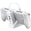 JSAUX Docking Station per ROG Xbox Ally X (2025)/ROG Ally X/ROG Ally X/Steam Deck/Legion Go, Dock 6 in 1 con HDMI 4K@120Hz, Ethernet Gigabit, USB-A e USB-C 3.2 Gen 1, ricarica 100W - HB0609 bianco
