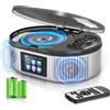 CCHKFEI Lettore CD portatile Bluetooth 5.3 con altoparlante Dual stereo, 4000mAh lettore CD Bluetooth controllo remoto, schermo LCD, supporto FM/USB/AUX