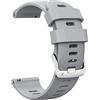 ANBEST Compatibile con Forerunner 255S/Vivoactive 4S/Venu 2S Cinturino, 18mm Silicone Sports Bracciale Sostituito per Garmin Vivomove 3S/Withings Cinturino per Donna e Uomo, Grigio