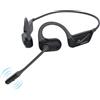 MONODEAL Cuffie Conduzione Ossea con Microfono, Cuffie Open-Ear Auricolare Bluetooth 5.4 con Microfono Funzione di Silenziamento Cancellazione del rumore Multipunto, Ideale per Guidare Casa e Ufficio