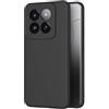 AICEK Compatible con Xiaomi 14 Pro Cover, Silicone Custodia per Xiaomi 14 Pro Cover Molle di TPU Sottile Bumper Case Nero