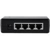 ASHATA Switch Poe Fast Ethernet 4 Porte,Adattatore Porta Iniettore 4 Porte DC12V-48V Alimentatore Poe Ethernet,Switch Gigabit 4 Porte 10 / 100Mbps Adattatore Power Camera IP Nero