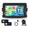 VECHTEL 4G+64G Autoradio Android 15 per Dacia Logan Dokker Sandero Lodgy 2012-2017/Dacia Duster 2011-2017/Renault Captur Symbol 2013-2017, 7''HD Schermo co Carplay Android Auto GPS Wi-Fi FM RDS Camera