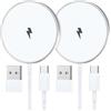 Teione Caricatore Wireless iPhone 1M 2Pack, 15W caricatore per iPhone 17/16/15 Pro Max/15 Plus/15/14 Pro Max/13 Pro/12 Mini, AirPods, Magnetico Caricatore IPhone Wireless iphone Caricabatterie