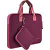 HSEOK 13-13,5 Pollici Custodia Borsa per Laptop con Manici Portatile, Neoprene Elastico Impermeabile Sleeve per MacBook Air PRO 13-13,3, Surface Laptop 13,5, Borsa con Piccolo Caso - R02D01