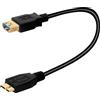 BIGtec Micro USB 3.0 Cavo Adattatore OTG Cavo dati Trasferimento dati 20 cm placcato in oro Cellulare Smartphone Tablet Smart TV Stampante Mouse Tastiere Alloggiamento disco rigido Cavo adattatore HDD