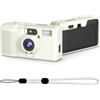Generisch Custodia protettiva per Kodak Snapic A1 in silicone, protezione fotocamera con cinturino da polso, antiurto e antigraffio, set di custodia protettiva pratica per fotocamera con accessori (beige)