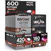 Udivita 600 Batterie per Apparecchi Acustici Misura 312 PR41 Marroni Zinco-Aria Phono Pulse Technology in 10 Blister da 6 Pile - 600 Batterie: 420 Rayovac + 180 Udivita