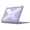FINTIE Cover compatibile con MacBook Air 13 2020 2019 2018, modelli A2337 (M1) / A1932 / A2179 - Custodia rigida ibrida robusta custodia trasparente antiurto in TPU di protezione, lilla