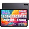 RebotAi 2026 Tablet 10 Pollici Android 15 con con Gemini AI, 18GB RAM + 128GB ROM (TF/1TB), Octa-Core 2.0 GHz,Widevine L1, OTG, 5G WiFi 6, Bluetooth 5.2,tablet con stilo