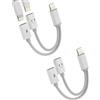 zoyuzan Adattatore da Lightning a jack per cuffie (2 pezzi) per Apple MFI Certified Auto AUX cavo audio splitter 2 in 1 doppio connettore Charge Headphone per iPhone 14 13 12 distributore per iPad