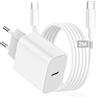 JISEJISE Caricatore USB C 35W Caricabatterie Rapido USB C per iphone 17/16/15/Plus/Pro/Pro Max/AirPods/iPad Pro/Air/Mini Presa con cavo 2M spinotto spina Ricarica USB C per Samsung e Altri Dispositivi