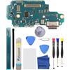 iParto Kit di ricambio per porta di ricarica per Samsung Galaxy S23 Ultra 5G SM-S918B SM-S918B/DS USB Flex Dock Connector di ricarica Flex di ricambio con attrezzi