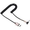 Generic Cavo audio di tipo C, adattatore audio USB C fino a 3,5 mm, un cavo stereo retrattile, un cavo audio flessibile per cuffie, altoparlanti stereo auto e altri dispositivi di tipo C,