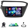 Hikity 4+128G Autoradio Android per Hyundai I20 2018 2019 2020(Left-hand drive) Wireless Carplay 9''Incell Schermo per Auto Android Auto WiFi Touchscreen Bluetooth5.0 GPS Retrocamera