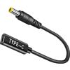 Bacron Cavo USB-C a 5,5 x 2,5 mm, 100 W, 12 V, spina a DC 12 V, 19 V, 20 V, adattatore da USB C a 5,5 x 2,5 mm, per Asus serie laptop, router, stampante, camper, generatore solare