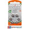 GWS-POWERCELL Rayovac - Set di 6 batterie 1,45 V per dispositivi auditifs-acoustic Special 675/312/13/10-Extra Advanced 10/13/312/675-extra Mercury Free 10/13/312/675 - 6 e in blister - 1 x n. 13 Mercury Mercury Mercury Confezione da 6 pezzi.