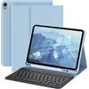ZOPSGYU Custodia con tastiera per iPad 11 generazione A16/10 generazione (11/10.9 pollici 2025/2022), layout QWERTZ tastiera wireless rimovibile Bluetooth custodia per iPad di 10° generazione, blu
